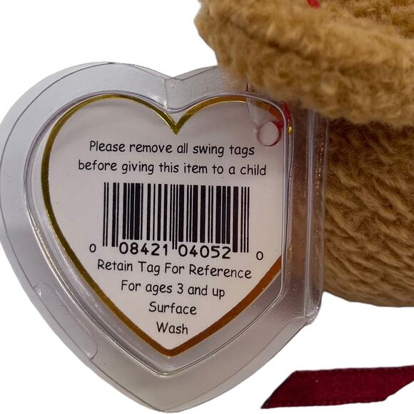 Vintage 1993 Ty Beanie Babies Curly the Bear w/ Errors Retired Great Condition - Picture 6 of 7